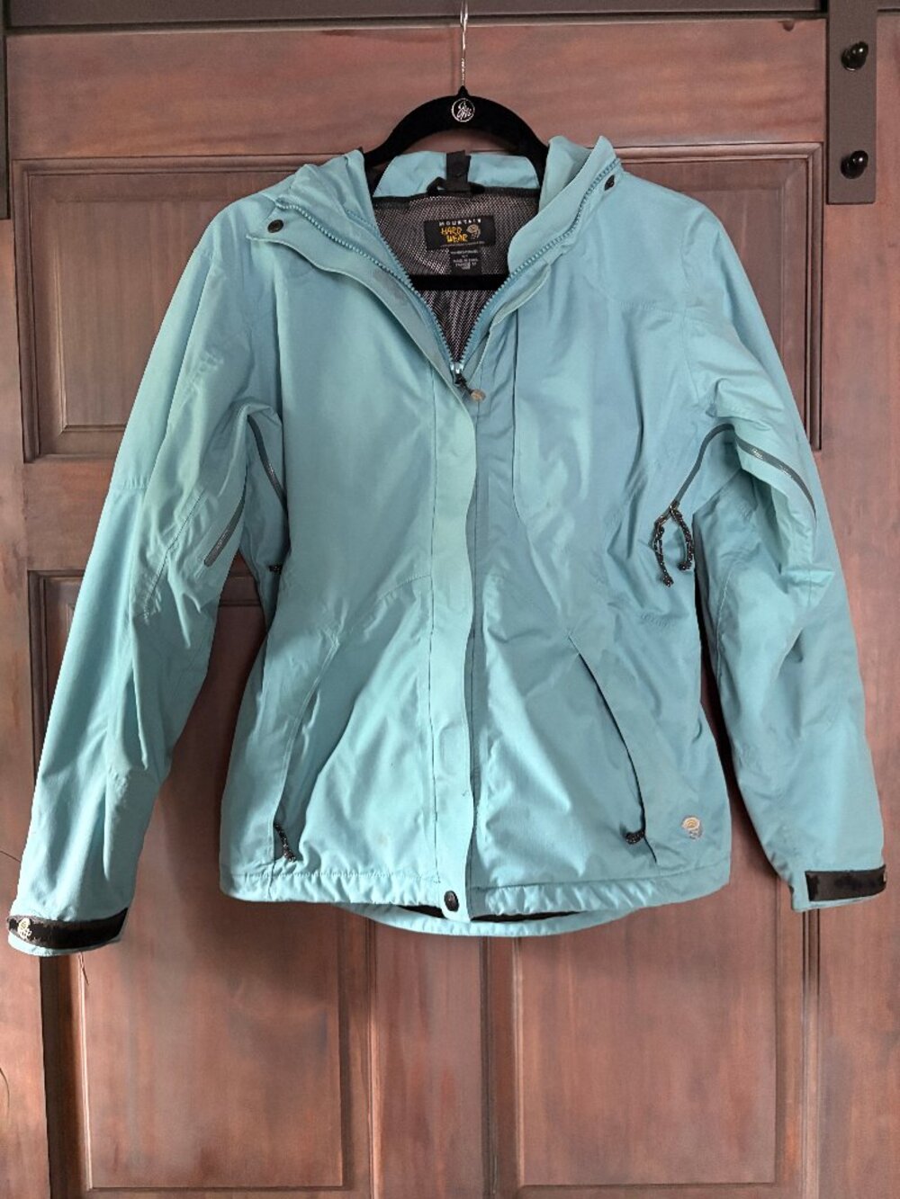 Mountain Hardware womens small raincoat- lt blue